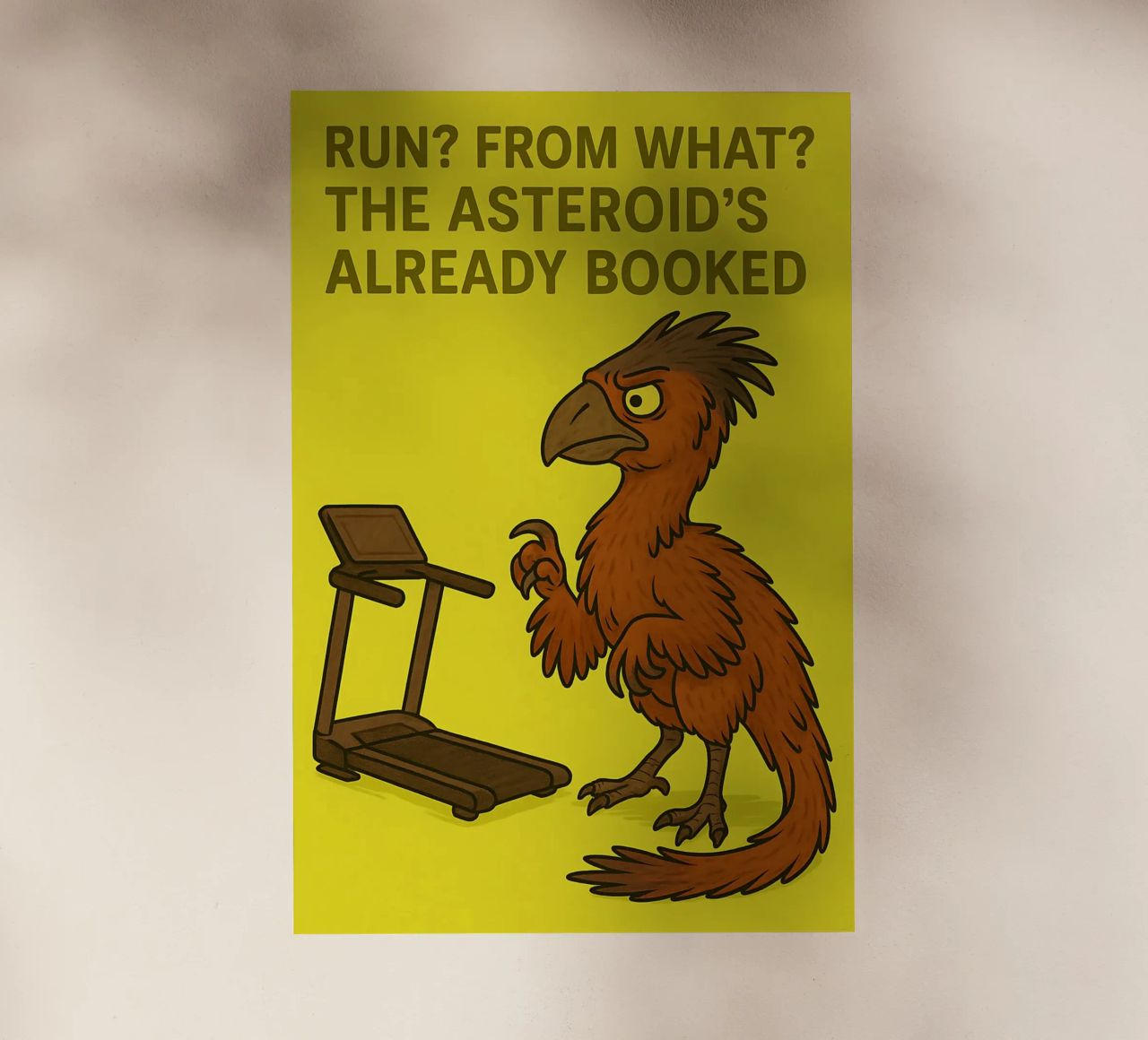 Funny Gigantoraptor Meme pellicola backlit da Funny Humor Art