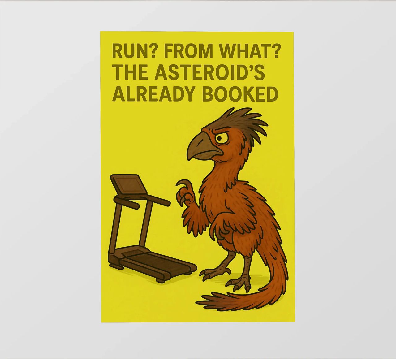 Funny Gigantoraptor Meme pellicola backlit da Funny Humor Art
