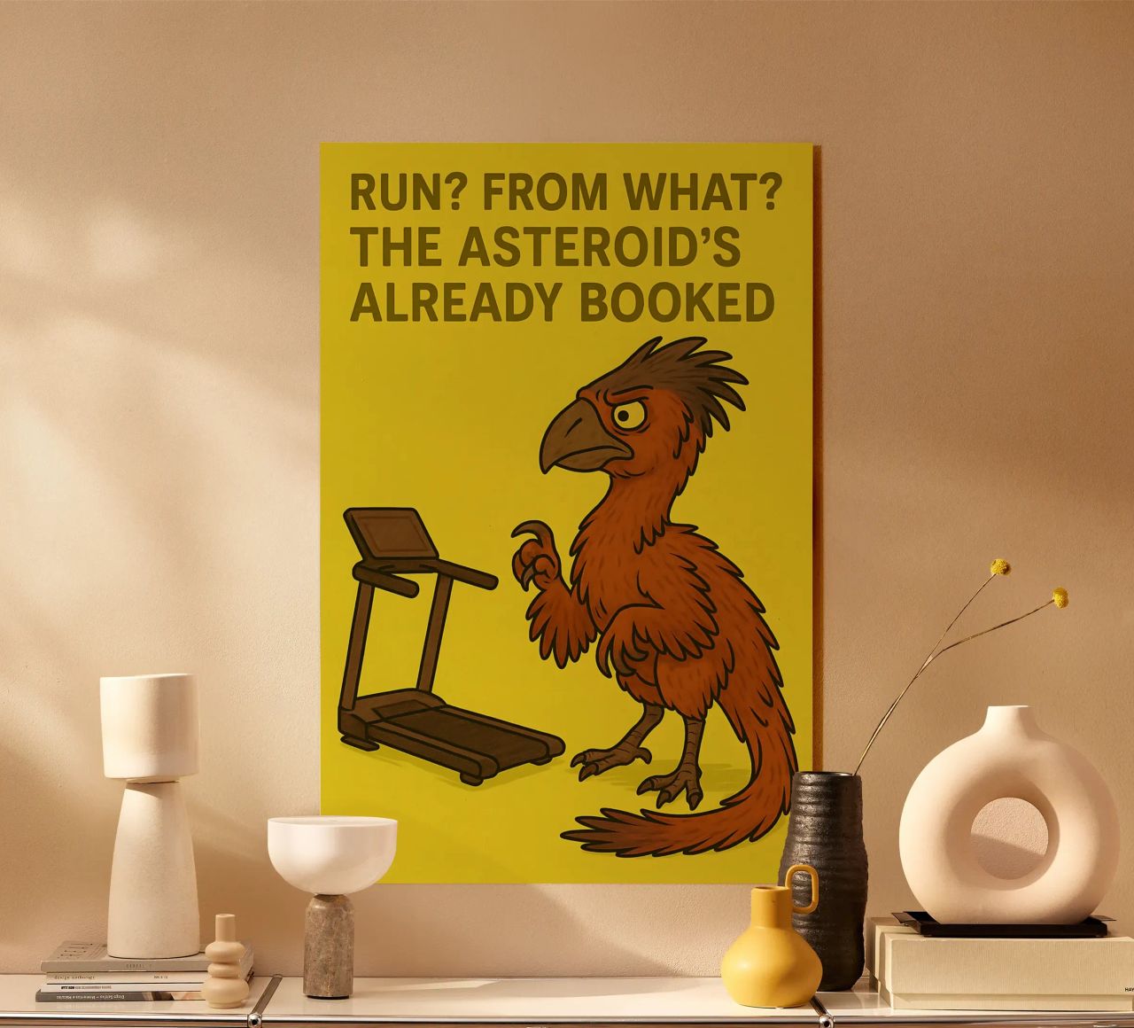 Funny Gigantoraptor Meme plexiglass da Funny Humor Art
