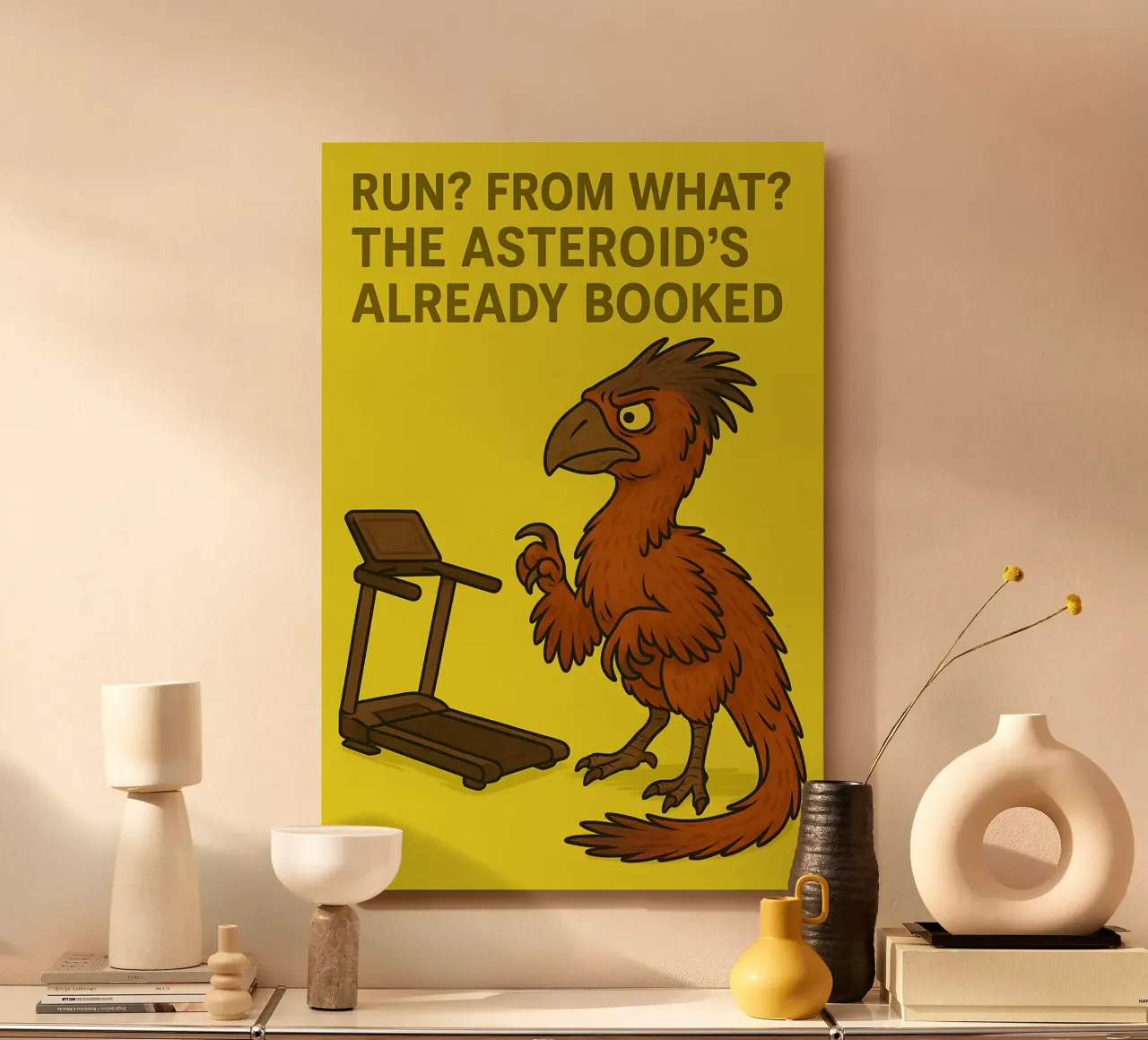 Funny Gigantoraptor Meme alluminio dibond da Funny Humor Art