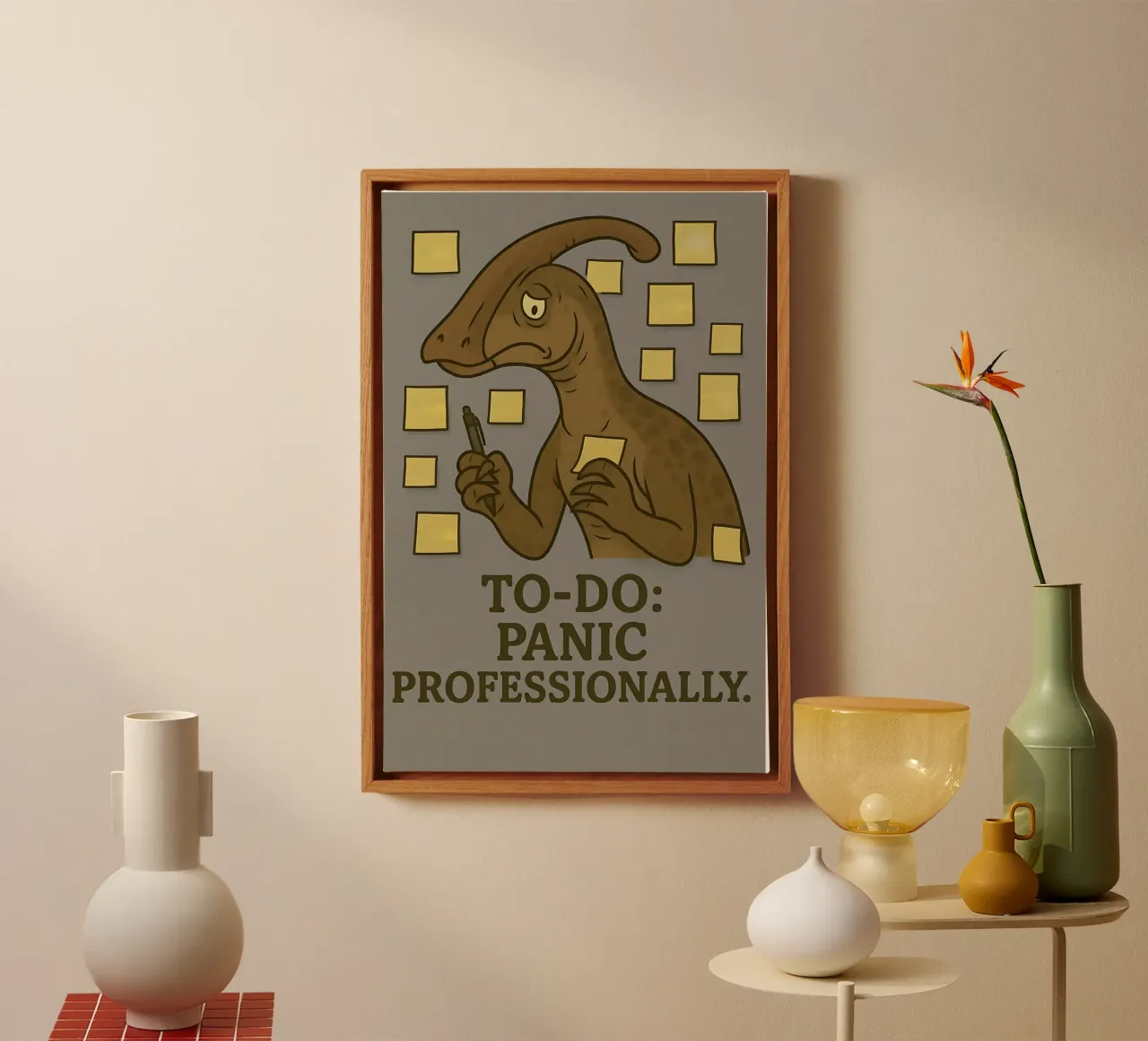 Funny Olorotitan Meme tela con Cornice a cassetta da Funny Humor Art