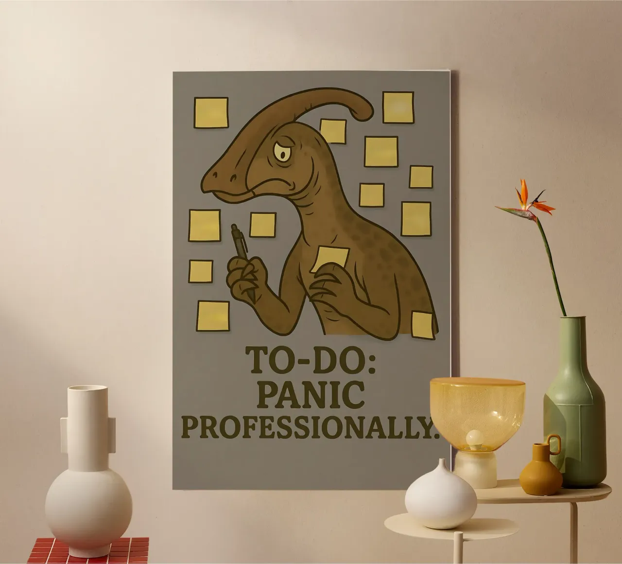 Funny Olorotitan Meme tela con Cornice a cassetta da Funny Humor Art
