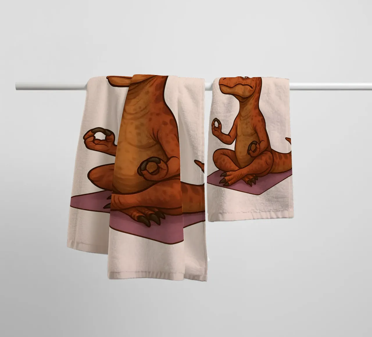 Lustiges Mapusaurus Meme Handtuch von Funny Humor Art