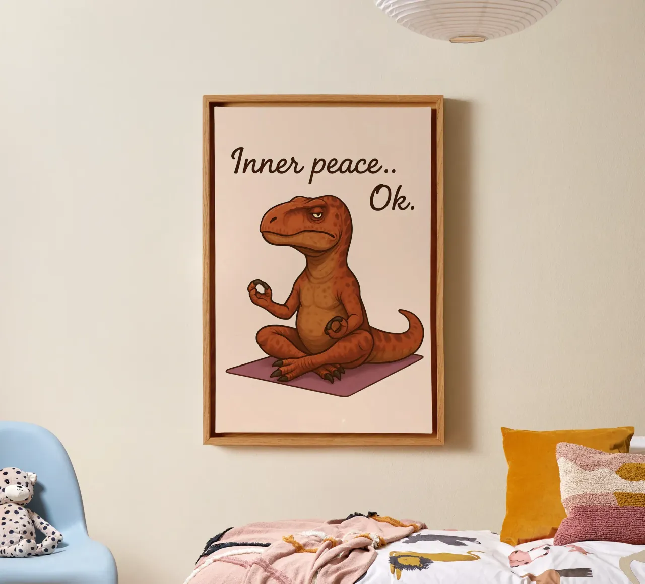 Funny Mapusaurus Meme canvas with Floater frame by Funny Humor Art