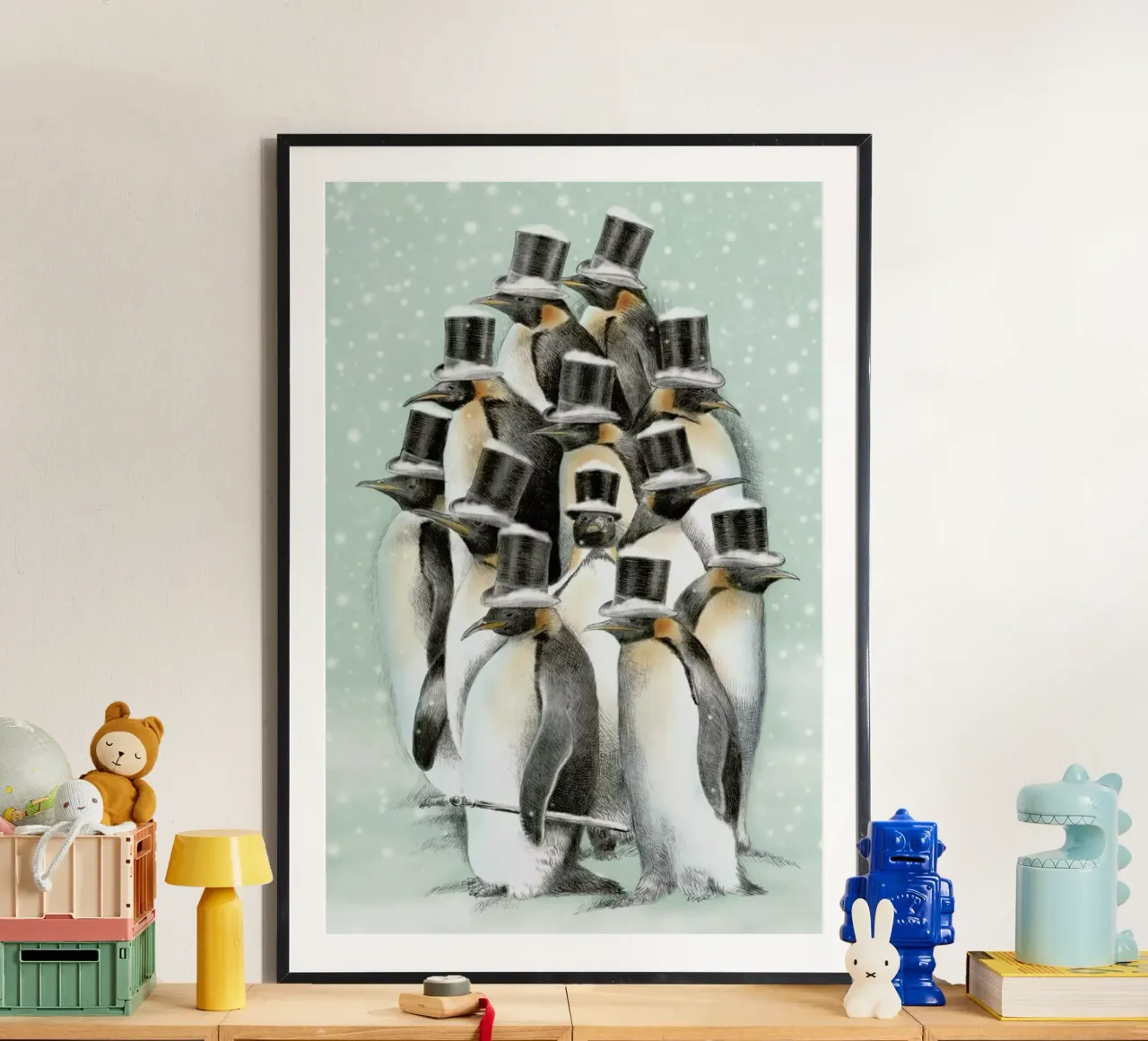 A gathering in the snow carta hahnemühle da Eric Fan
