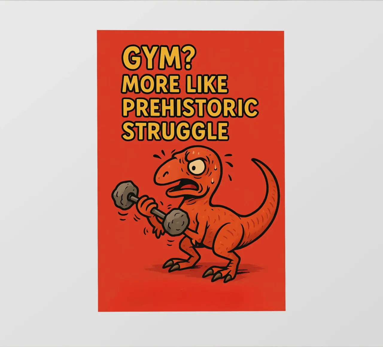 Meme divertente Eoraptor telo in pvc da Funny Humor Art