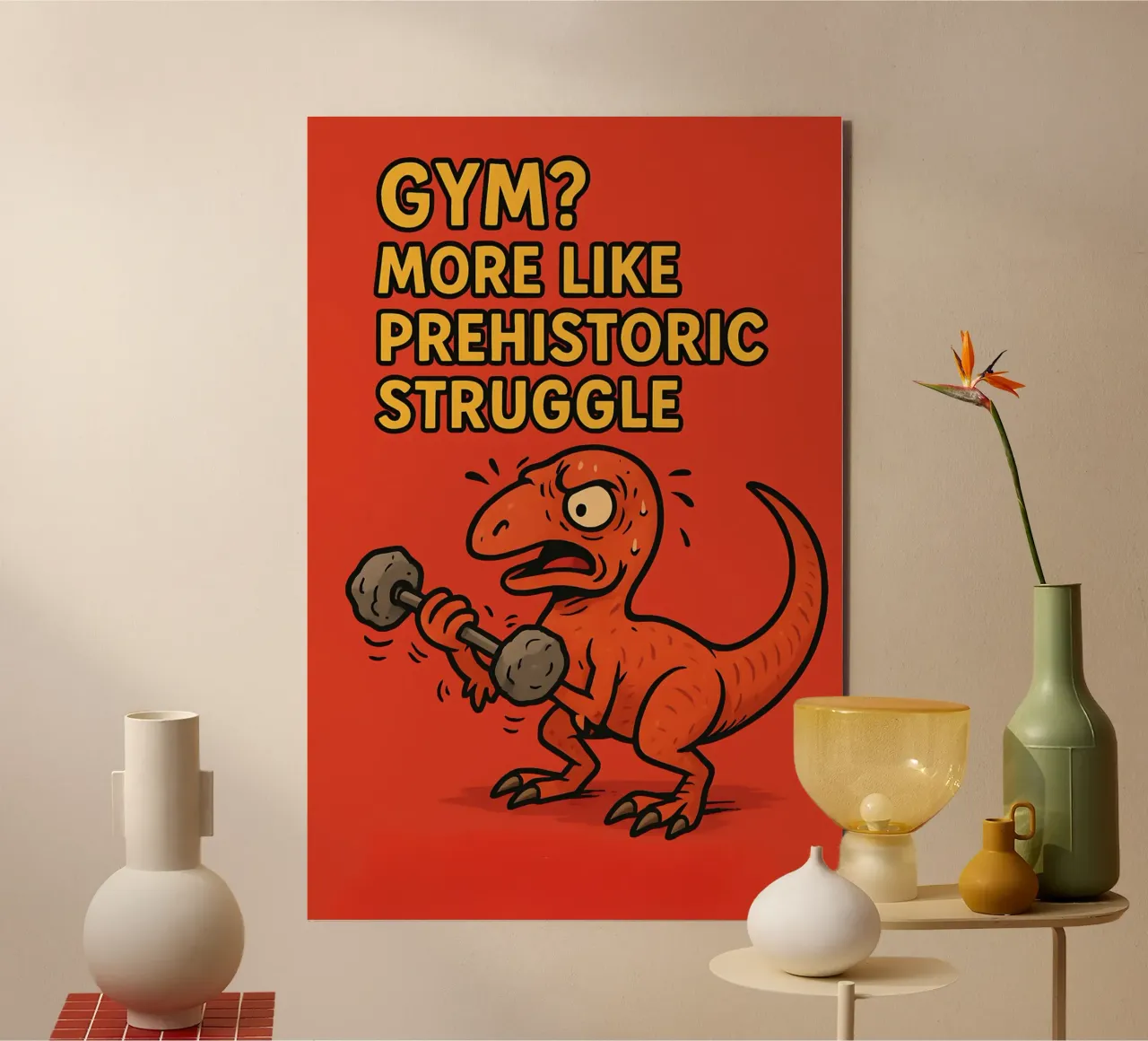 Meme divertente Eoraptor alluminio dibond da Funny Humor Art