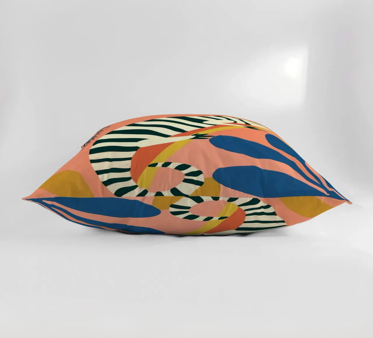 Zebra Camaleonte | Pittura naif cuscino da Autofocus