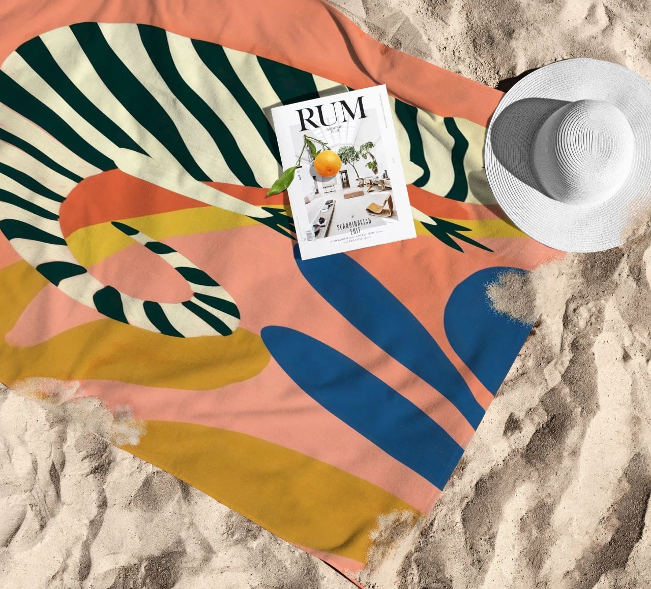 Zebra Camaleonte | Pittura naif telo mare da Autofocus