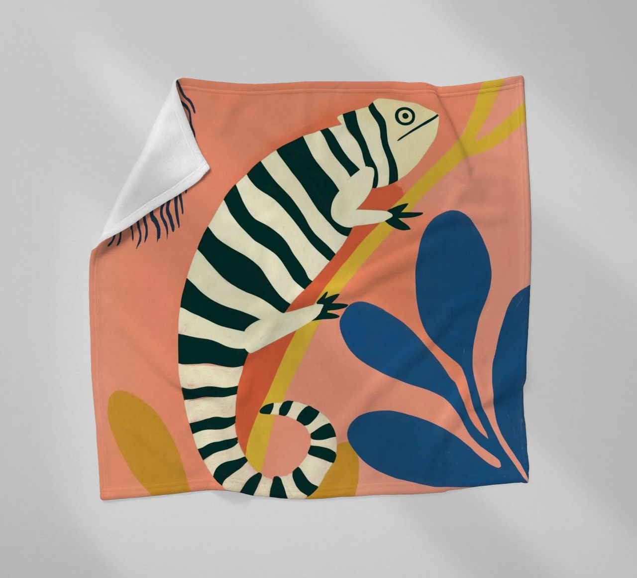 Zebra Camaleonte | Pittura naif coperta in pile da Autofocus