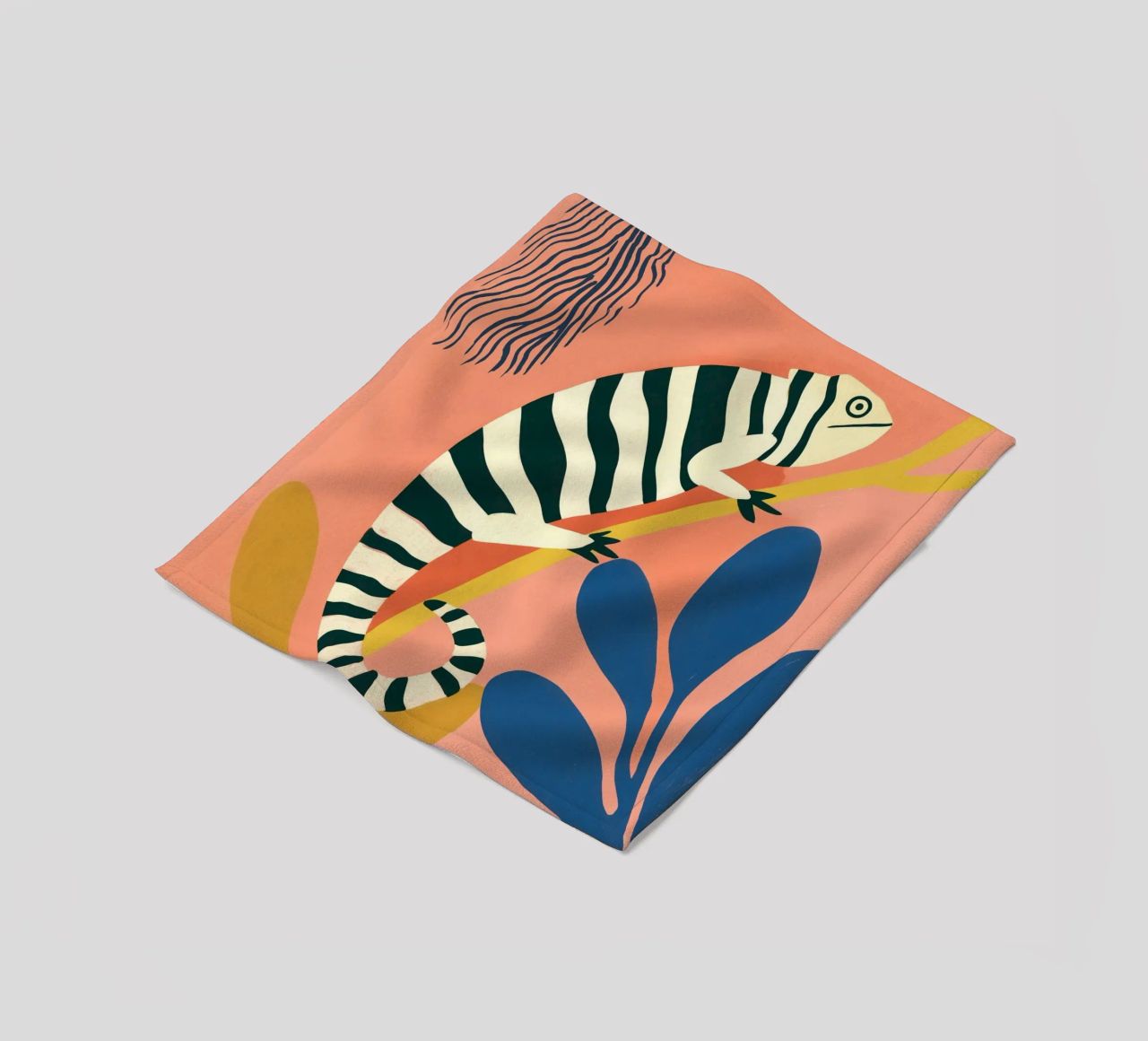 Zebra Camaleonte | Pittura naif coperta in pile da Autofocus