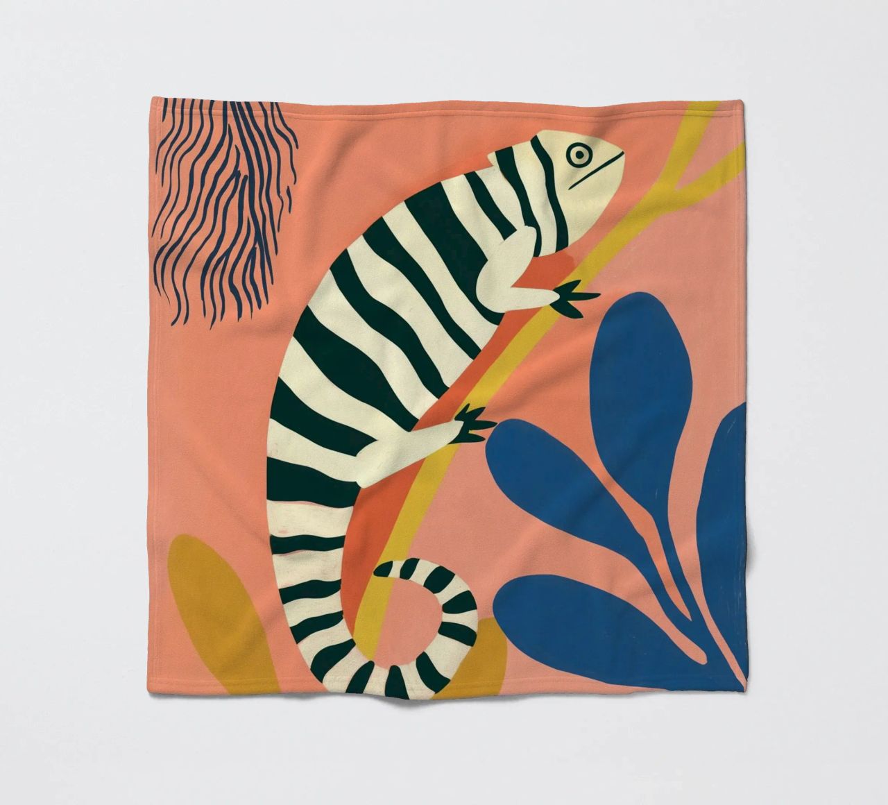 Zebra Camaleonte | Pittura naif coperta in pile da Autofocus