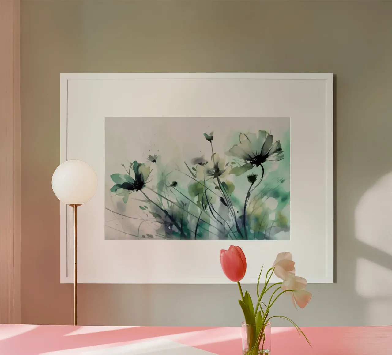 Un estroso prato di fiori selvatici poster con telaio in plastica da Andrea Haase Floral Passion