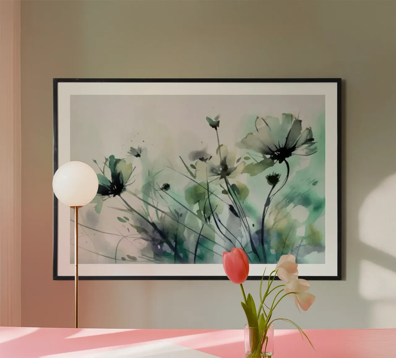 Un estroso prato di fiori selvatici poster con telaio in plastica da Andrea Haase Floral Passion
