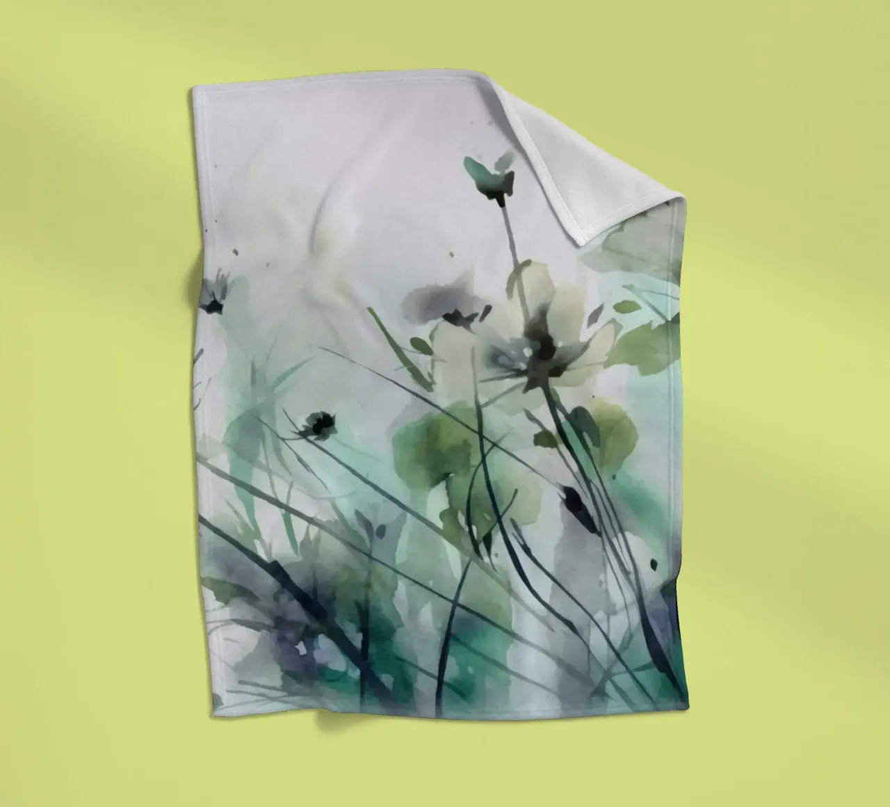 Whimsical Wildflower Meadow fleece blanket by Andrea Haase Floral Passion