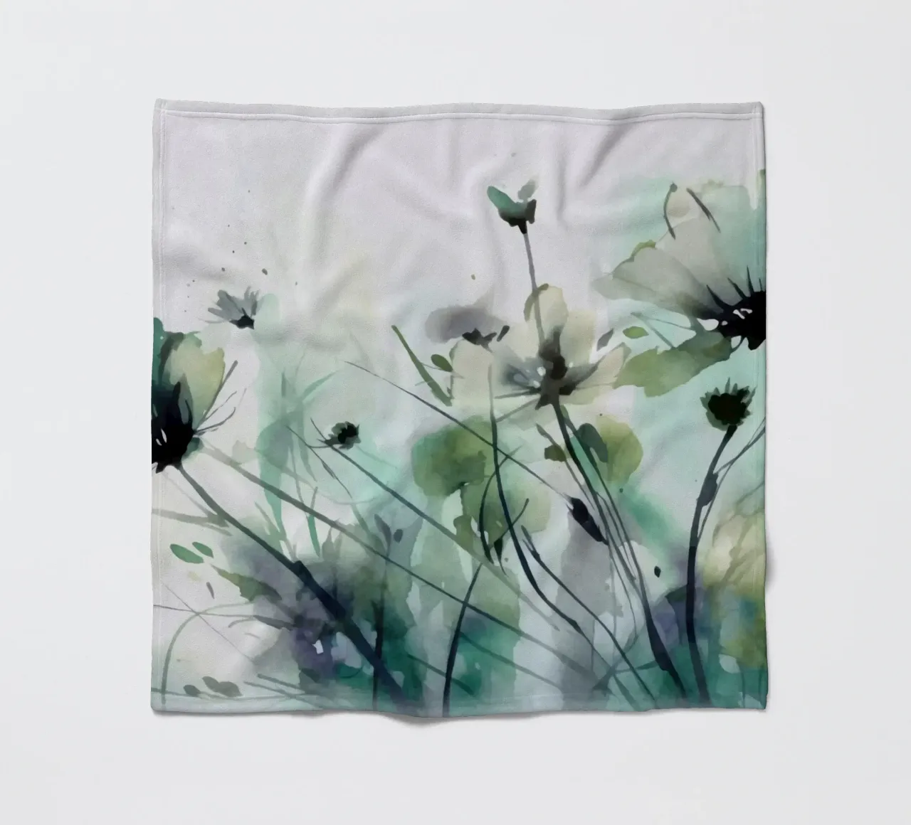 Whimsical Wildflower Meadow fleece blanket by Andrea Haase Floral Passion