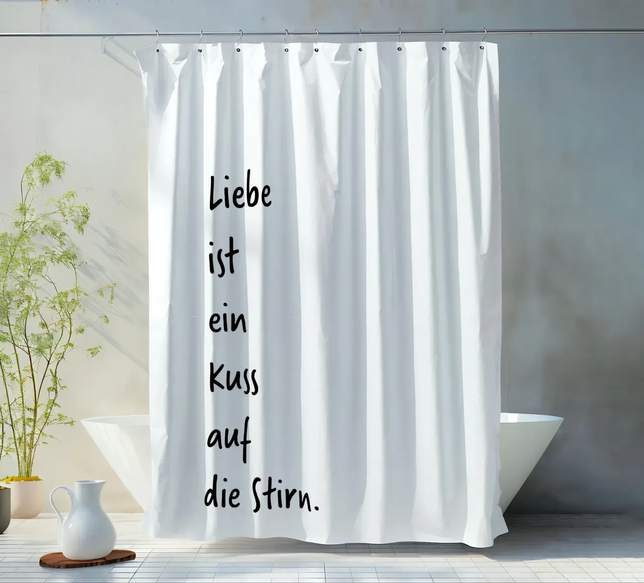 L'amore è. (scoprite ancora più amore sul mio profilo:) tenda da doccia da FRICKE DESIGN