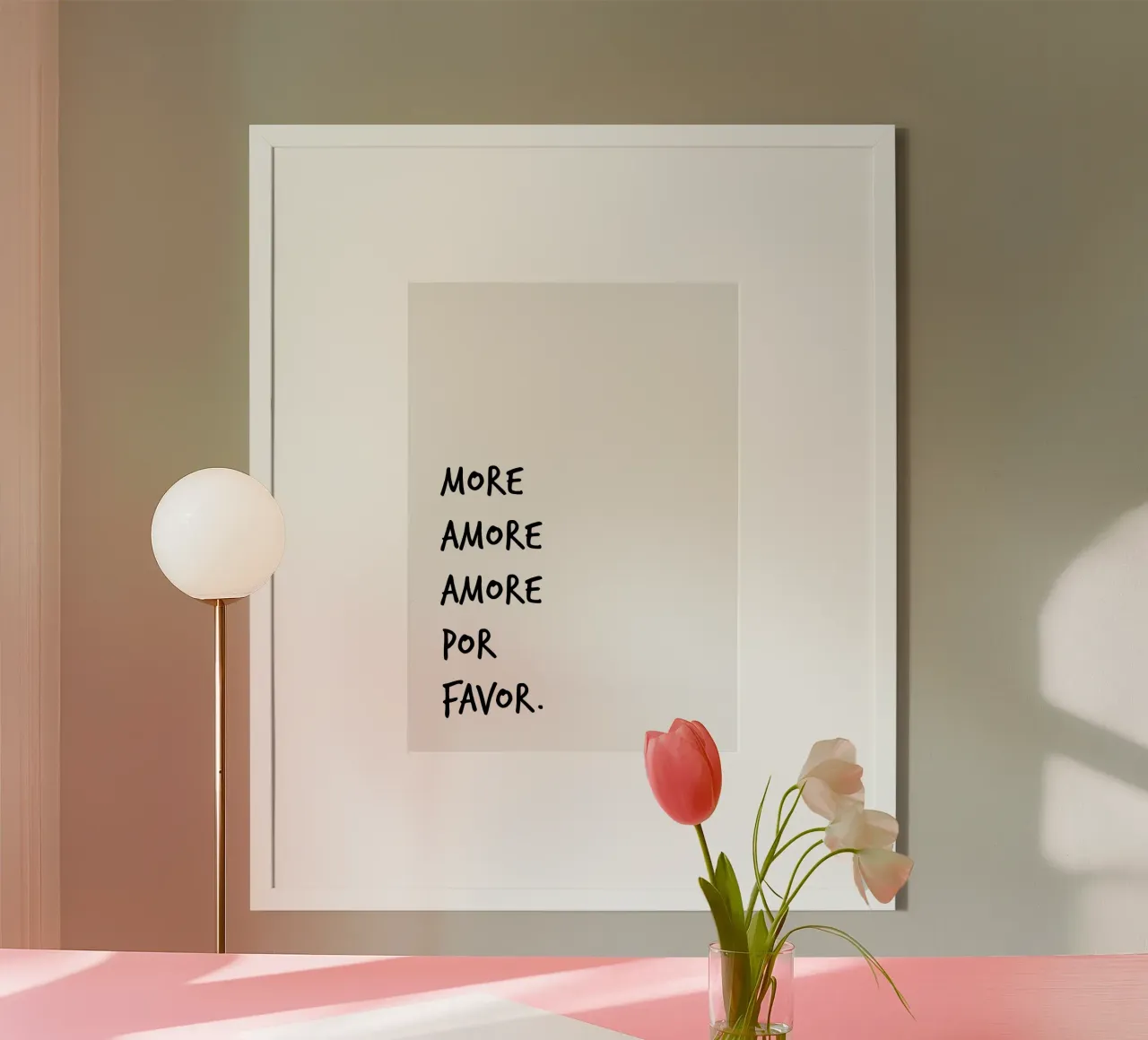 amore. poster con telaio in plastica da FRICKE DESIGN