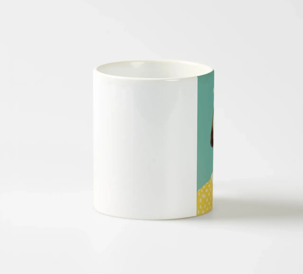 Ritratto femminile con limone tazza in ceramica da Imagine