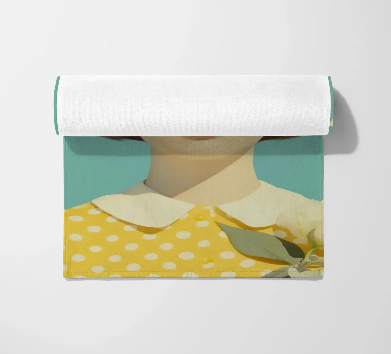 Ritratto femminile con limone telo mare da Imagine