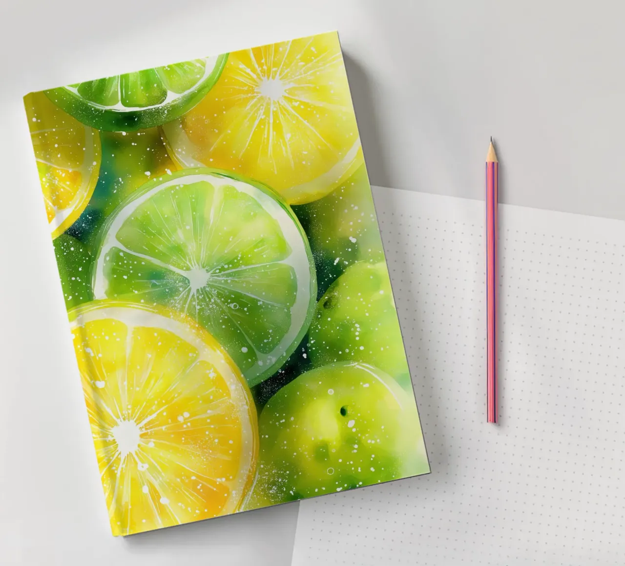 Lemon and lime notebook by Imagine
