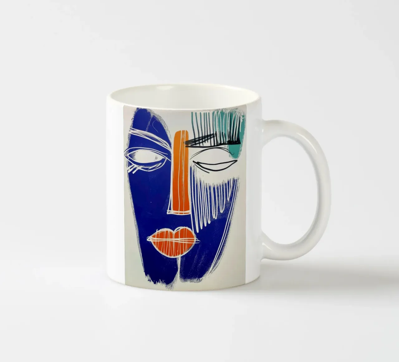 Volto astratto tazza in ceramica da Imagine