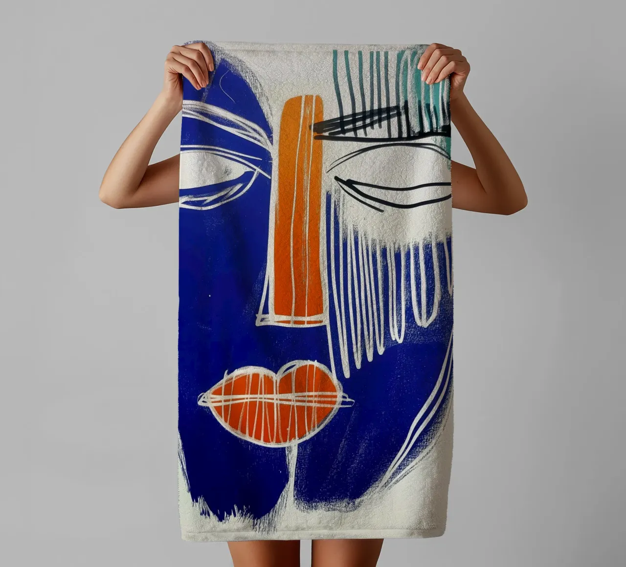 Abstract face towel by Imagine