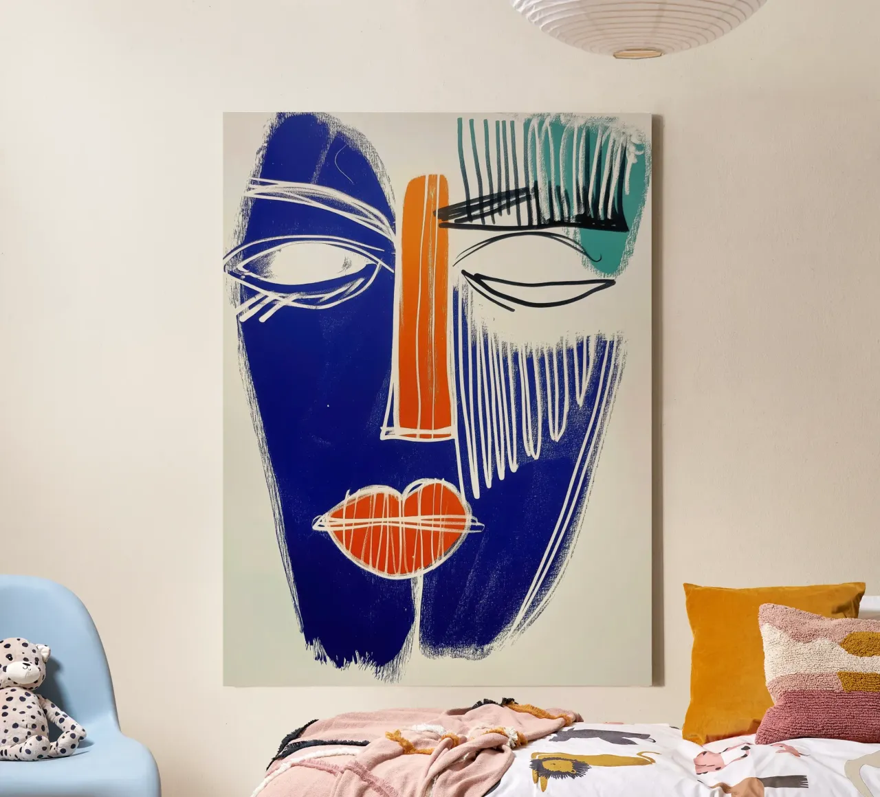 Abstract face canvas by Imagine