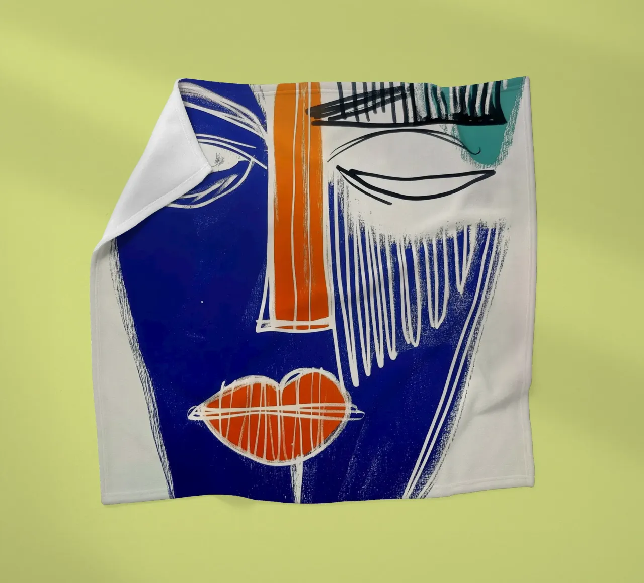 Abstract face fleece blanket by Imagine