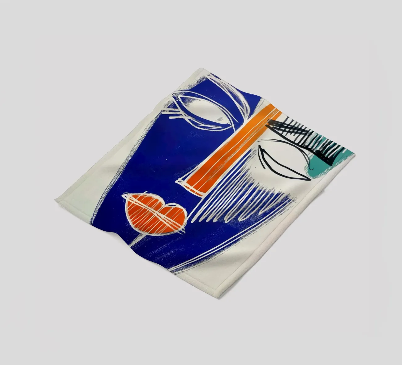 Abstract face fleece blanket by Imagine