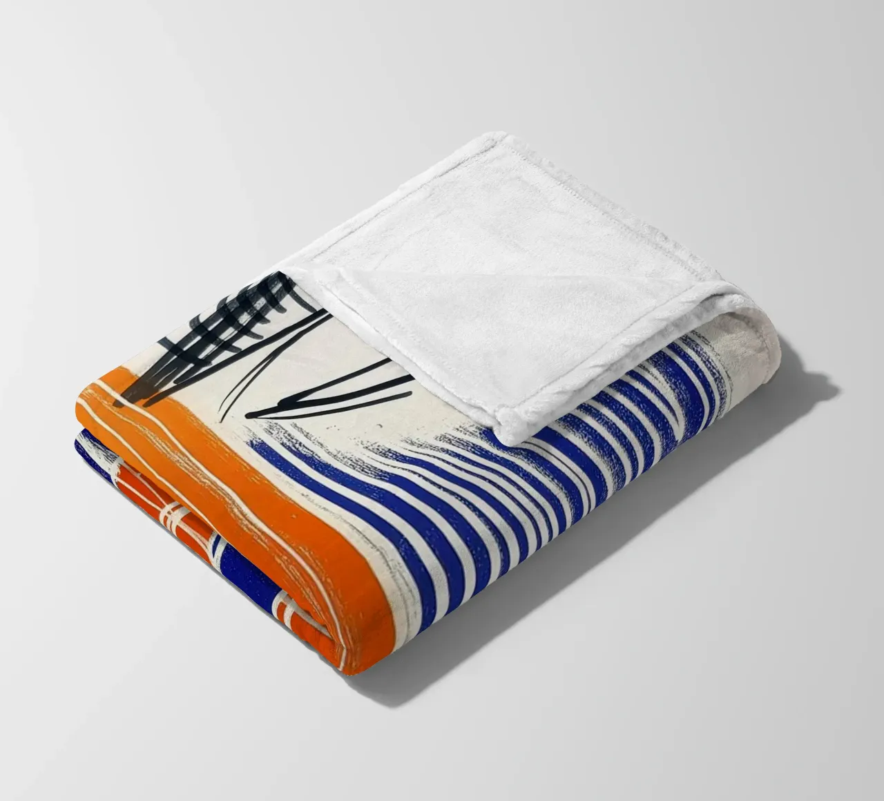 Abstract face fleece blanket by Imagine