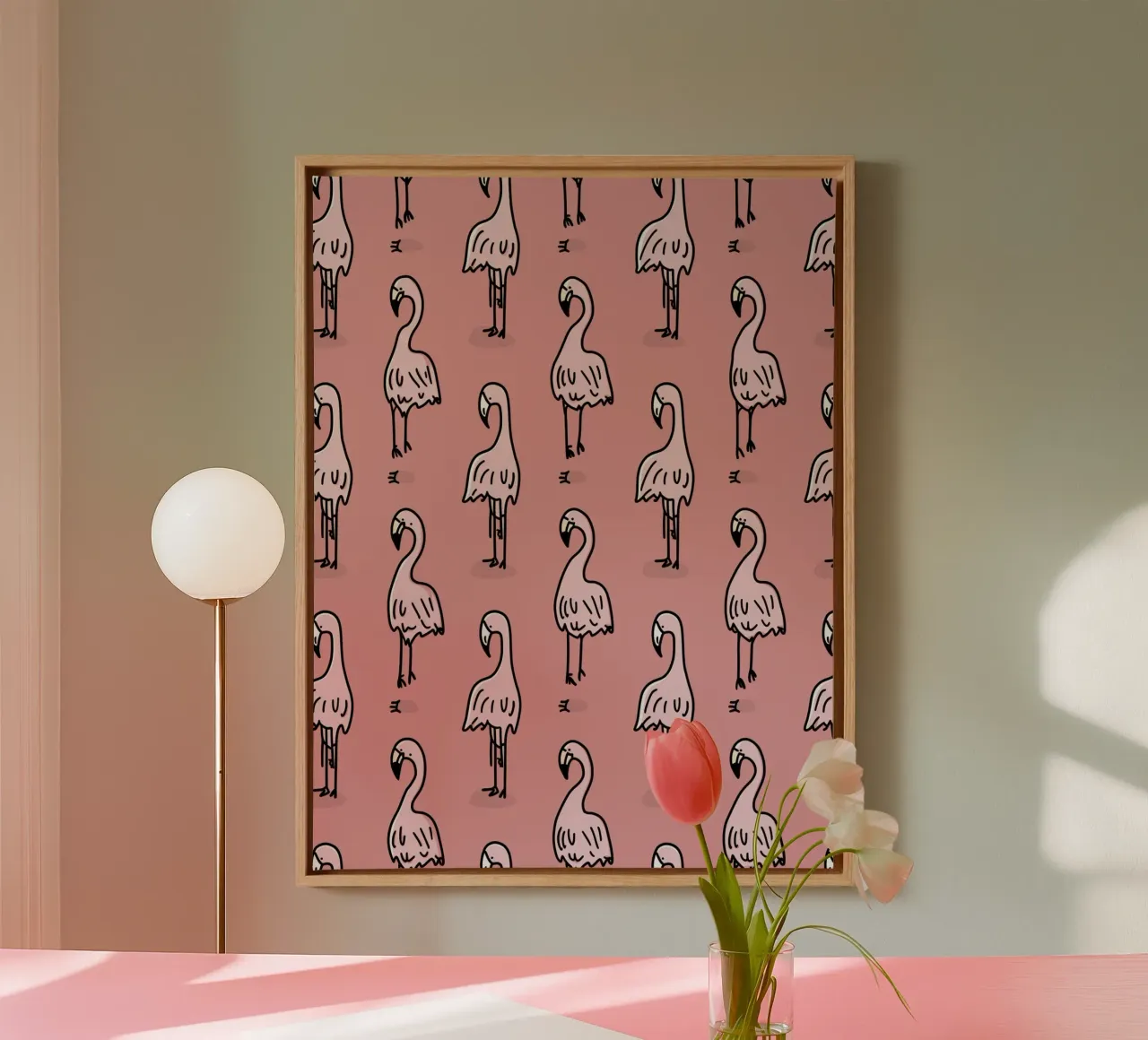Flamingo's canvas by Imagine
