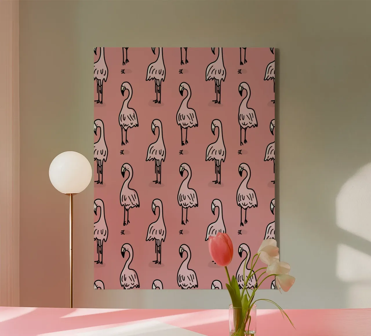 Flamingo's canvas by Imagine