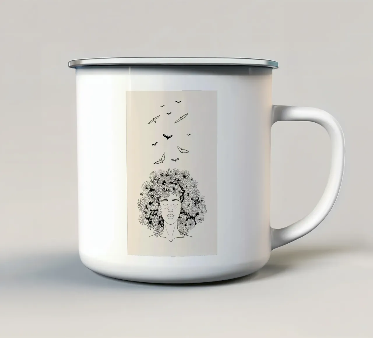 At One with Nature tazza in smalto da Graphite