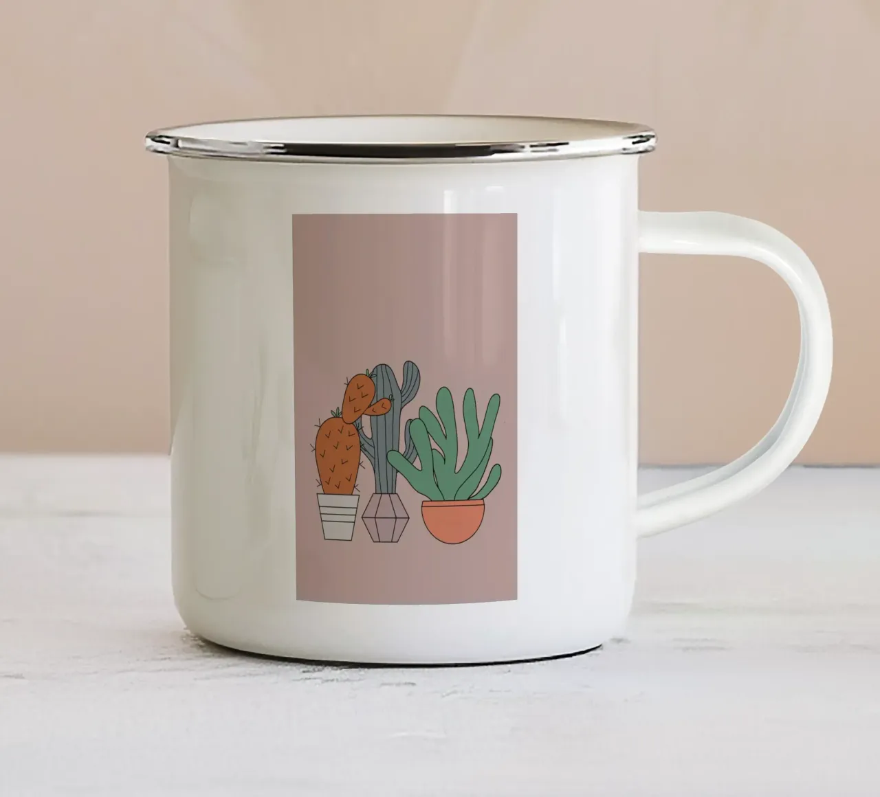 Cactus. tazza in smalto da FRICKE DESIGN