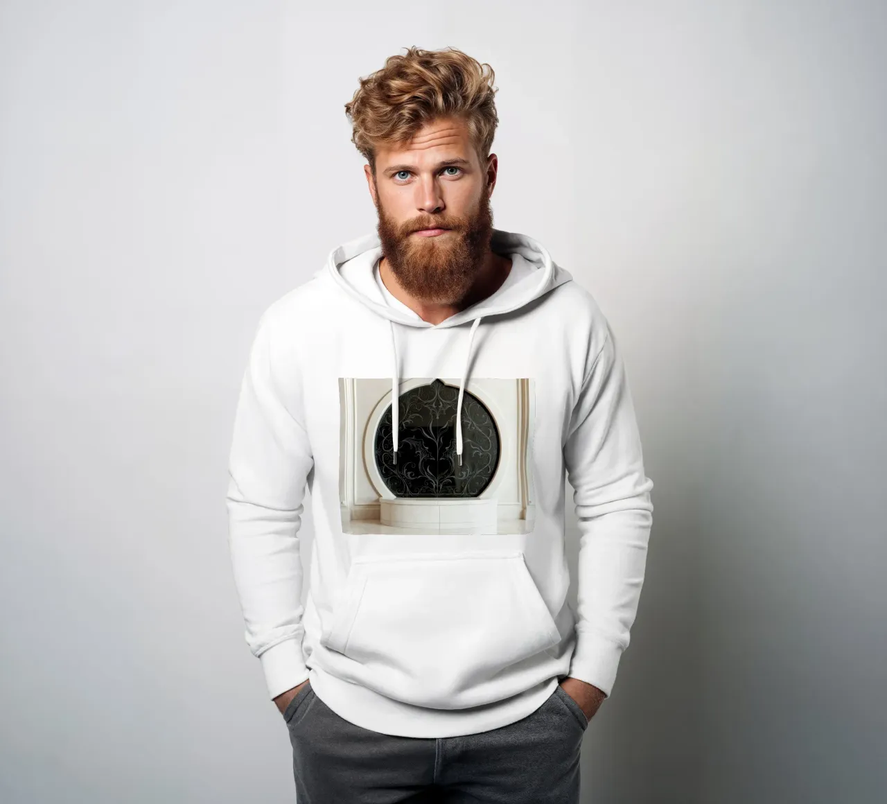 elemento decorativo in vetro in un interno di lusso felpa con cappuccio da DesignDoodle