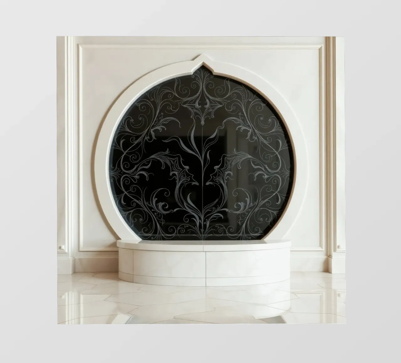 elemento decorativo in vetro in un interno di lusso pellicola backlit da DesignDoodle