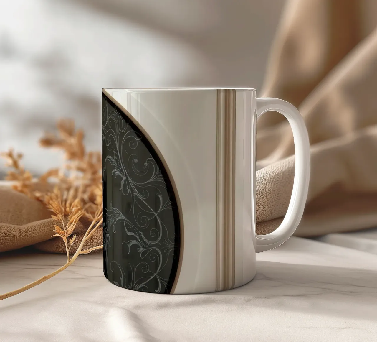 elemento decorativo in vetro in un interno di lusso tazza in ceramica da DesignDoodle