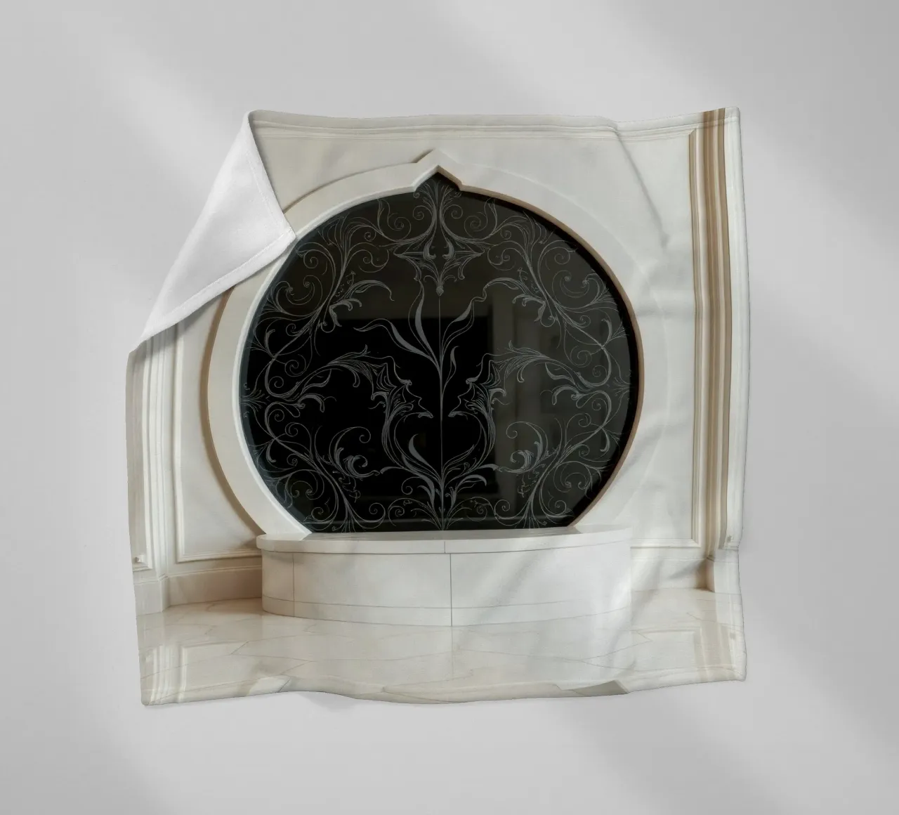 elemento decorativo in vetro in un interno di lusso coperta in pile da DesignDoodle