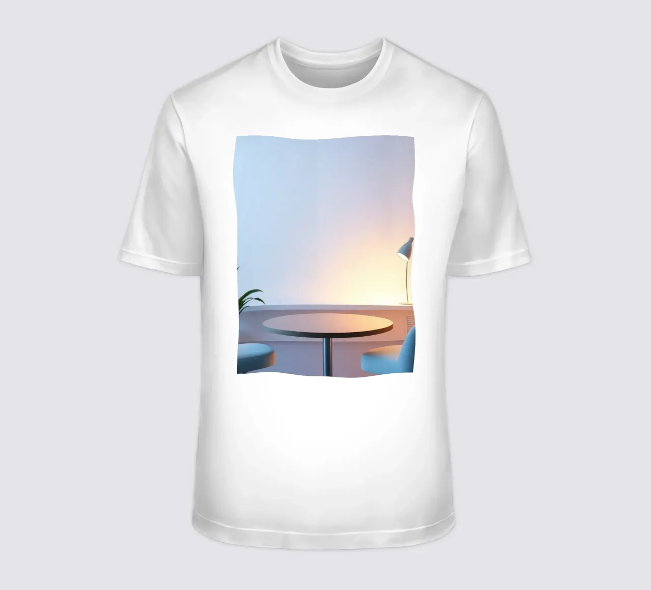 Accogliente angolo interno con luci soffuse e piante t-shirt da DesignDoodle