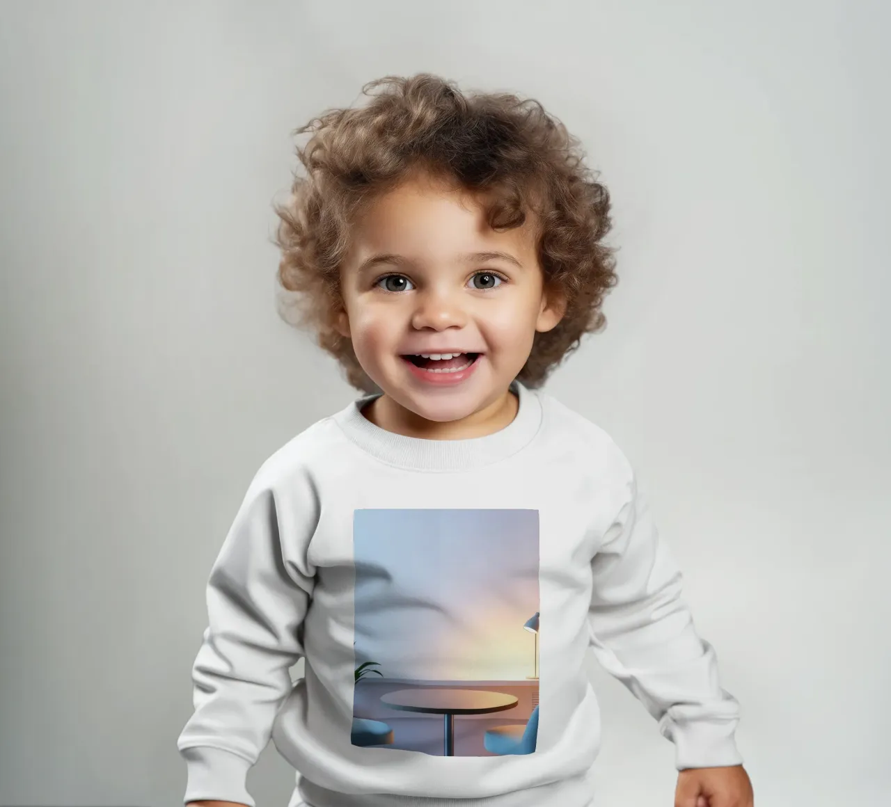 Accogliente angolo interno con luci soffuse e piante felpa neonato da DesignDoodle