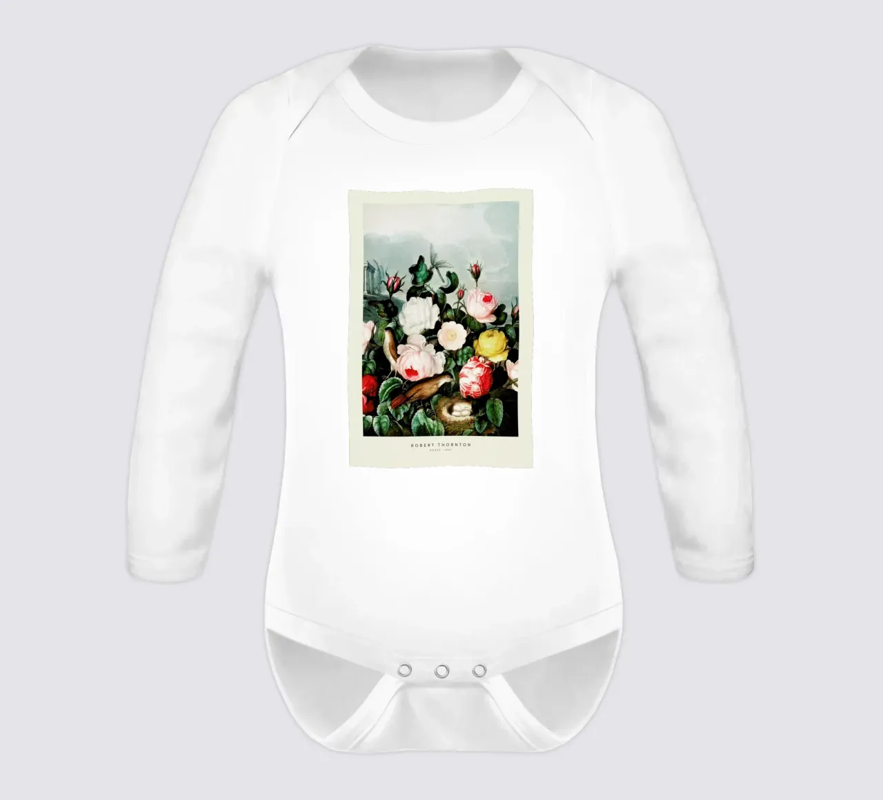 Thornton - Roses long-sleeve baby romper by Vintage by JUNIQE