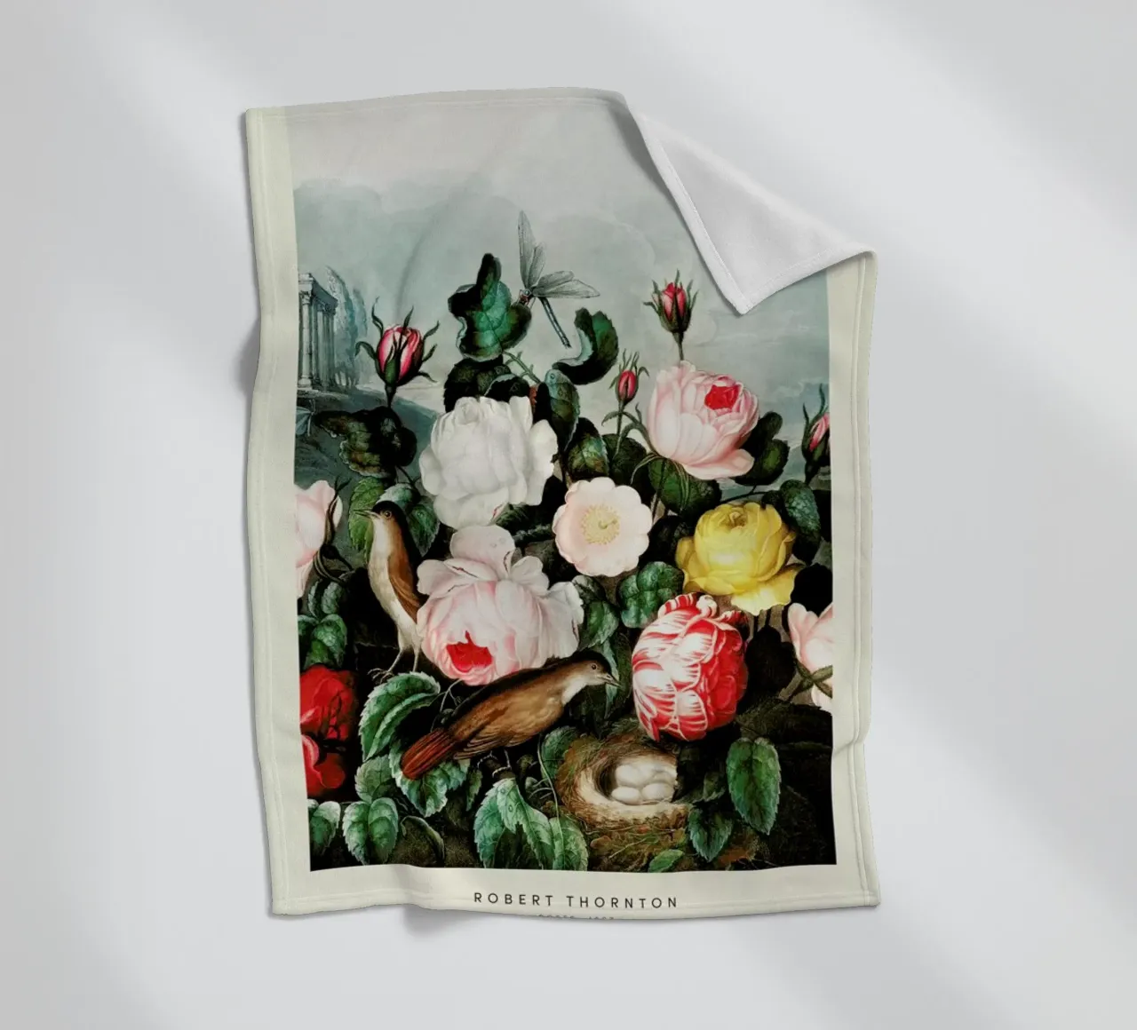 Thornton - Roses coperta in pile da Vintage by JUNIQE