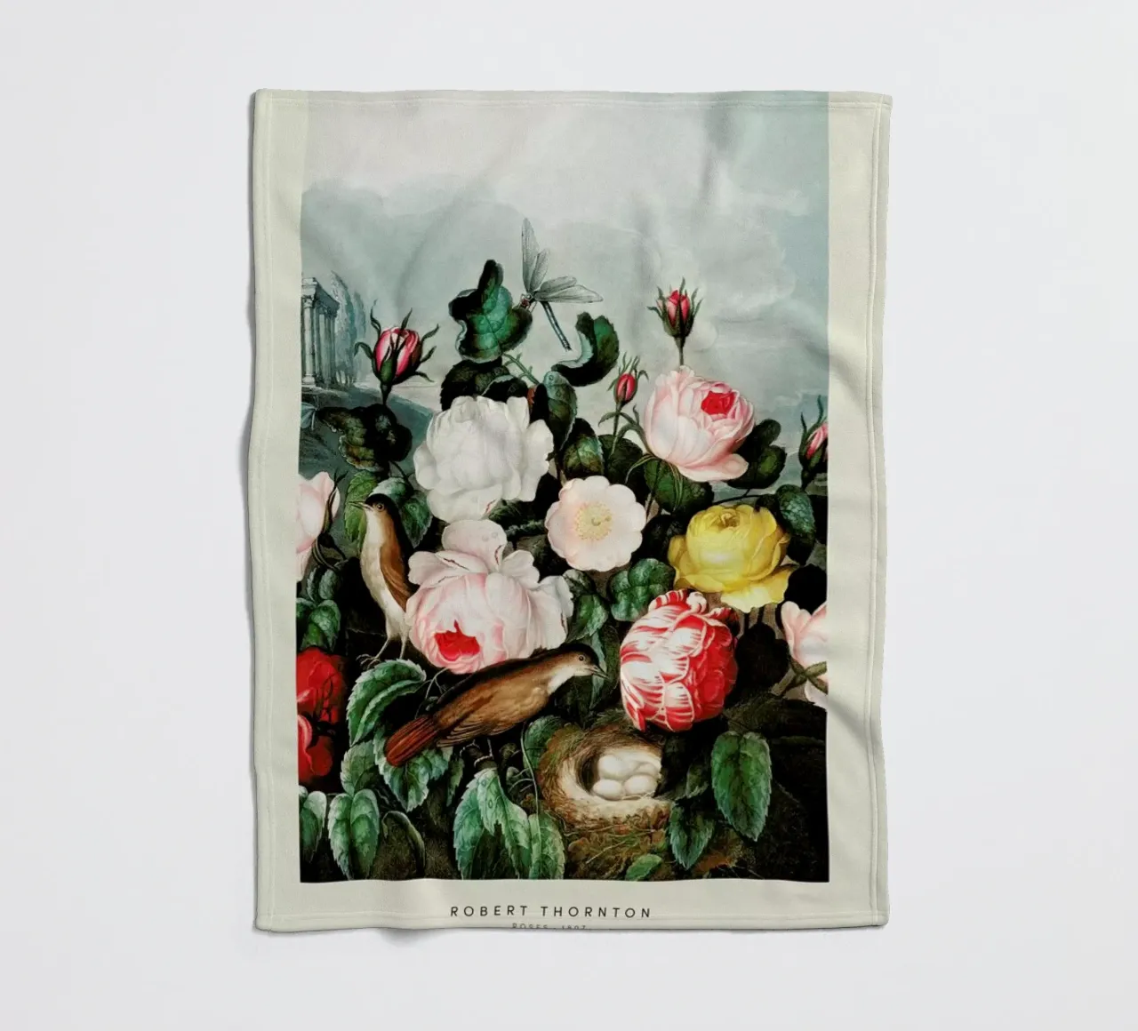 Thornton - Roses coperta in pile da Vintage by JUNIQE