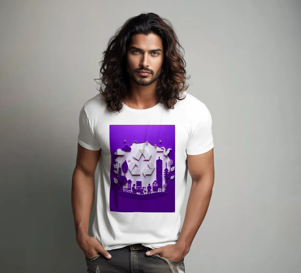Accogliente angolo interno con luci soffuse, piante riciclate t-shirt da DesignDoodle