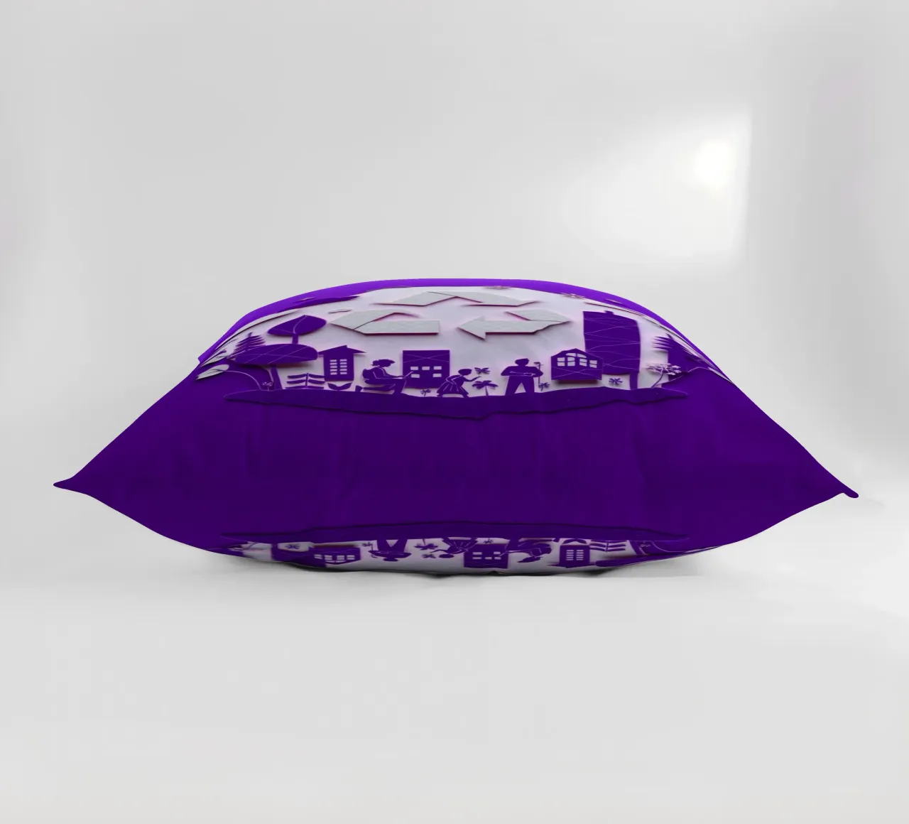 Accogliente angolo interno con luci soffuse, piante riciclate cuscino da DesignDoodle