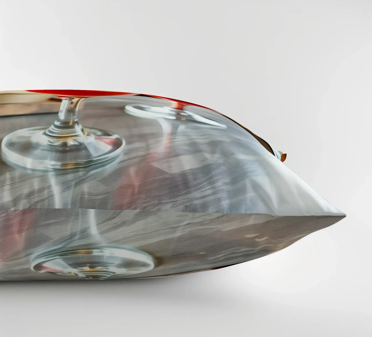 Bevande ghiacciate rinfrescanti servite con pane in un accogliente caffè cuscino da DesignDoodle