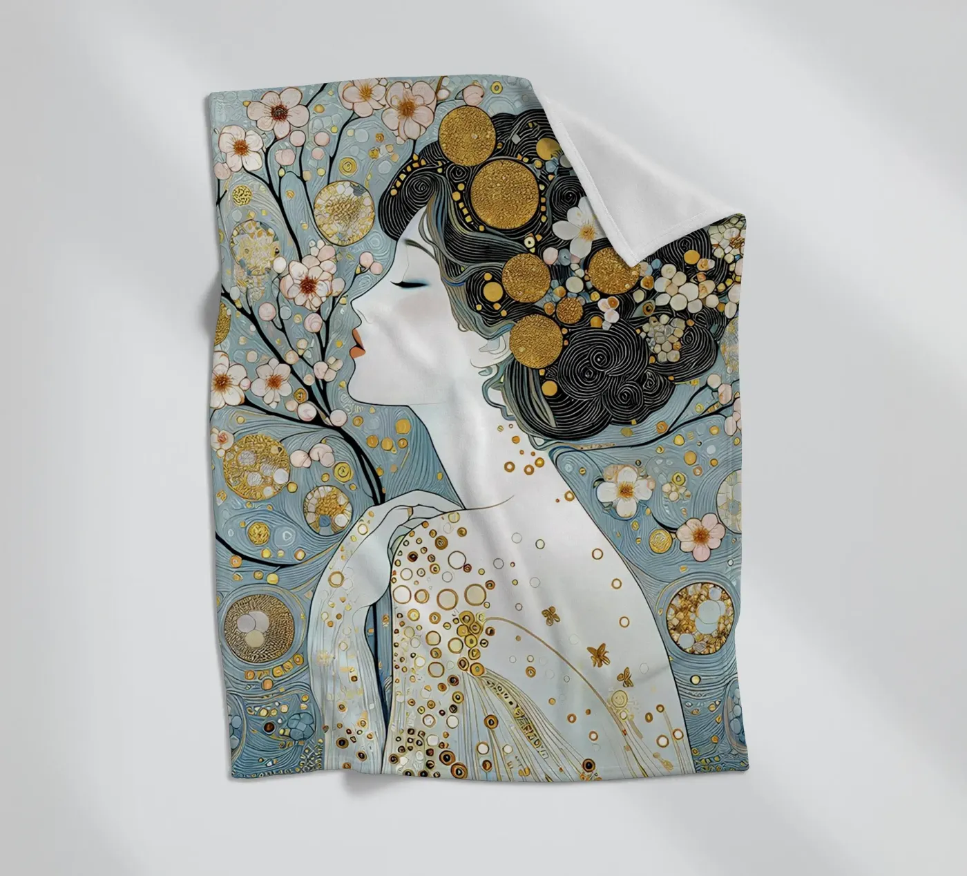 Sakura Fleecedecke von Art-Nouveau-Dsg