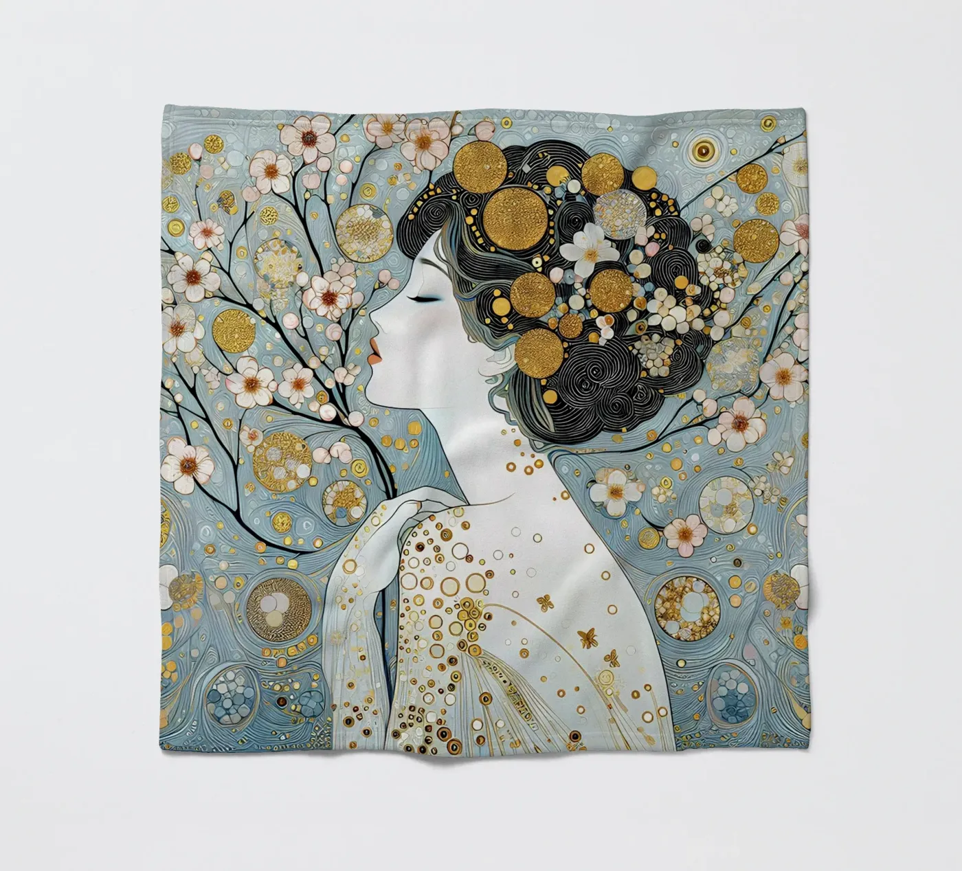 Sakura Fleecedecke von Art-Nouveau-Dsg