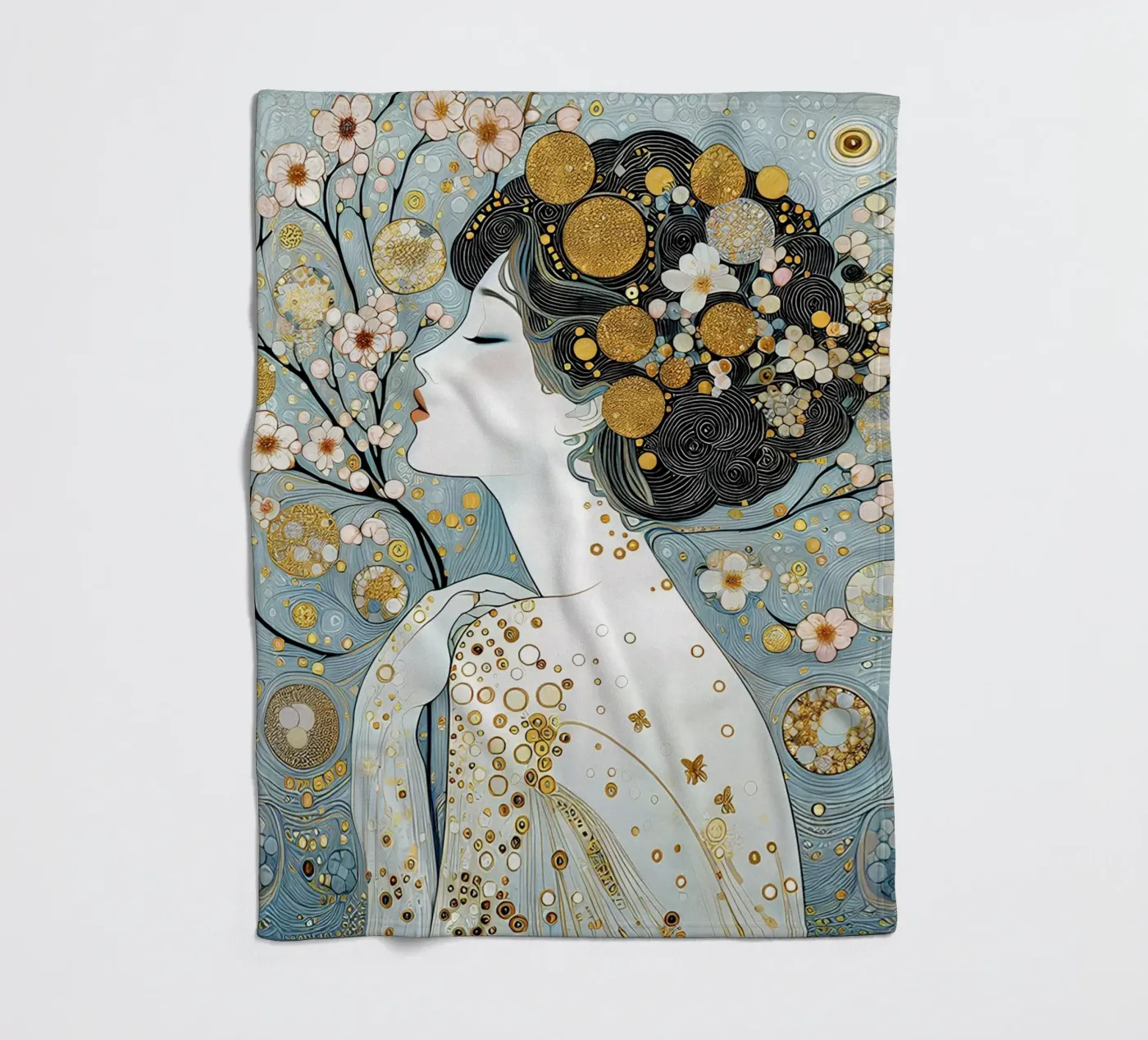 Sakura Fleecedecke von Art-Nouveau-Dsg